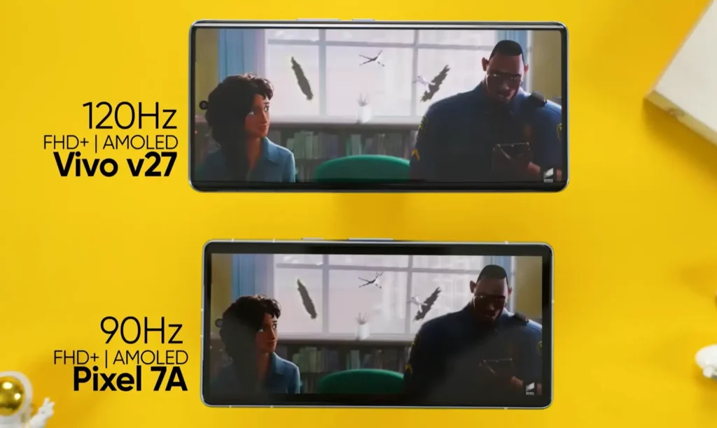 google pixel 7a 1200 Hz display