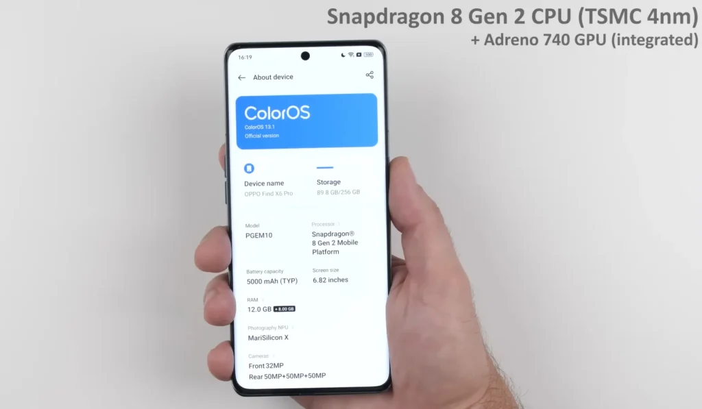 OPPO Find X6 Pro 5G Review Details It uses Qualcomm SM8550-AC Snapdragon 8 Gen 2 (4 nm) chipset