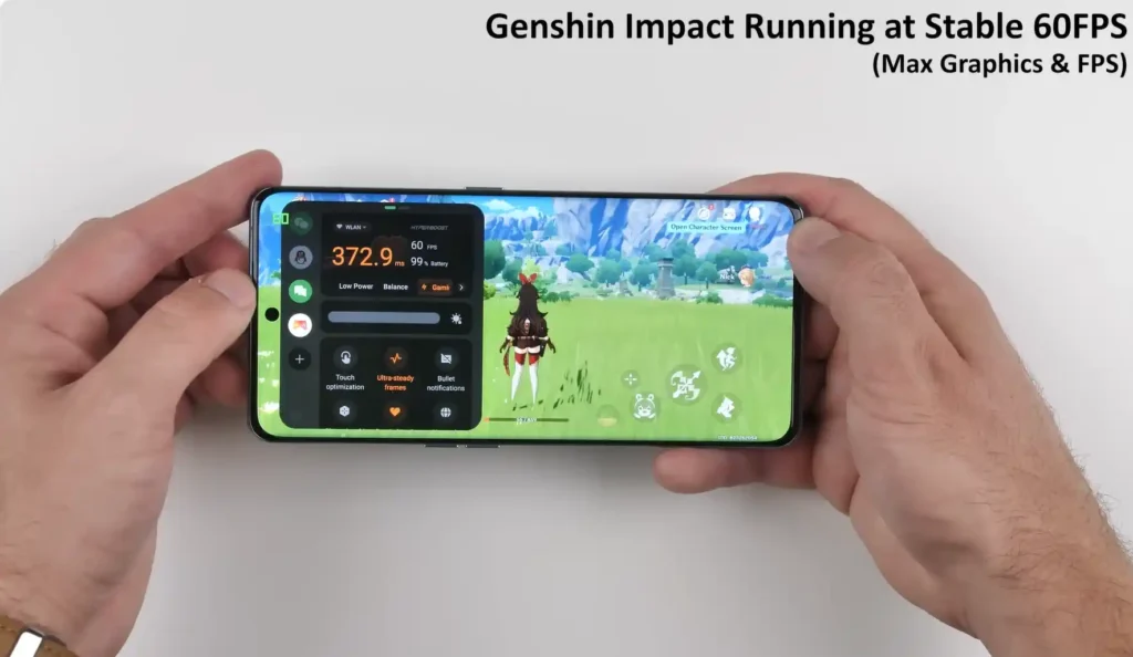 oppo find x6 pro genshin impact test fps 60 fps