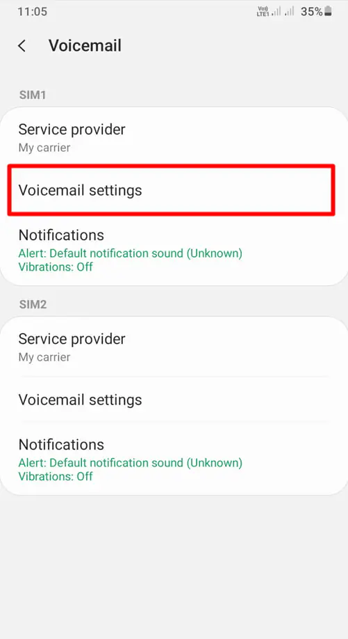 How to change voicemail on Android​